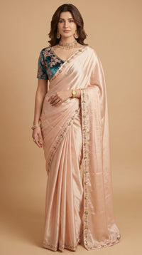 Peach Bloom Saree