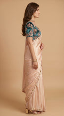 Peach Bloom Saree