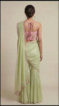 Blush and Basil Palazzo Saree