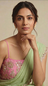 Blush and Basil Palazzo Saree