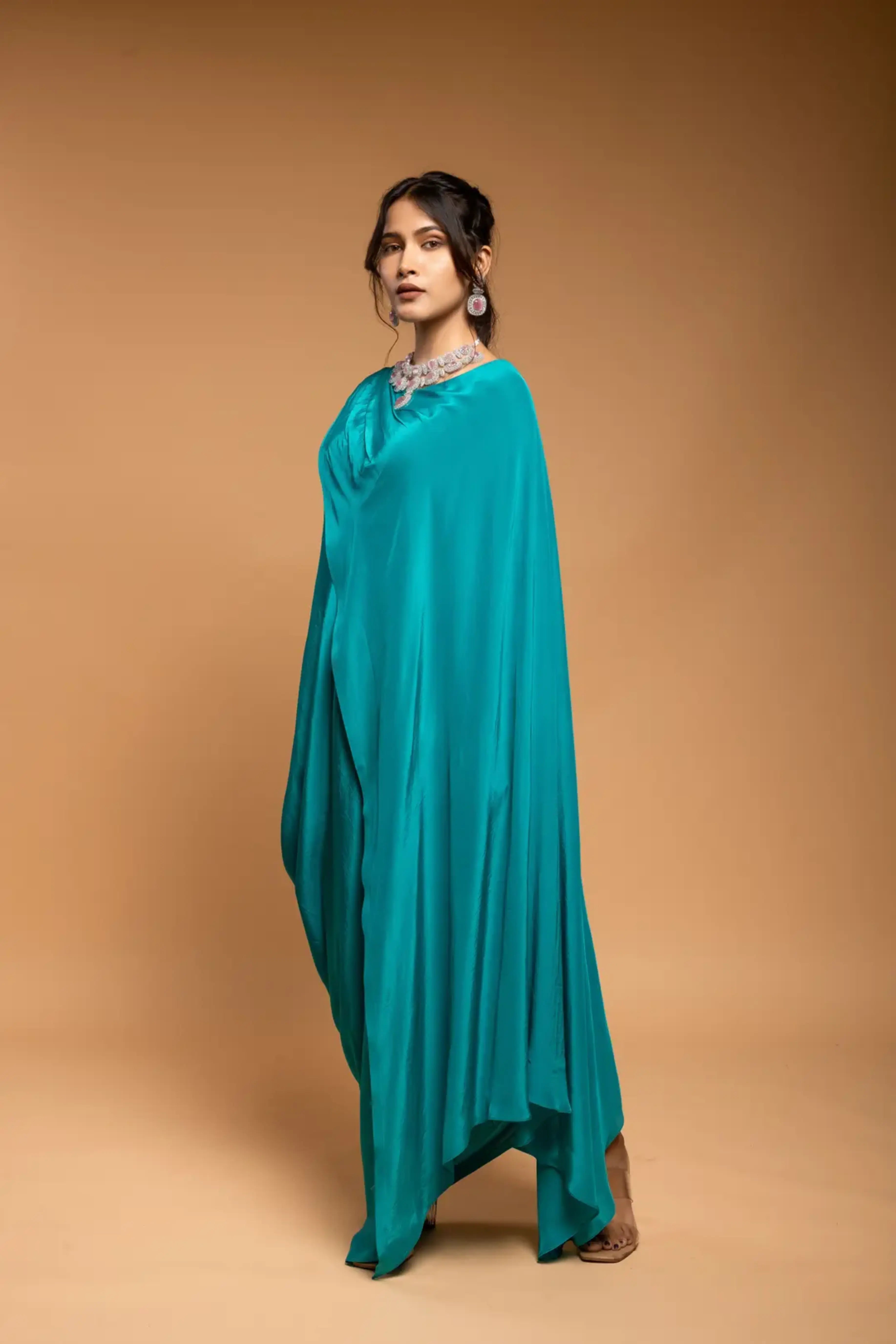 Turquoise Cape Drape