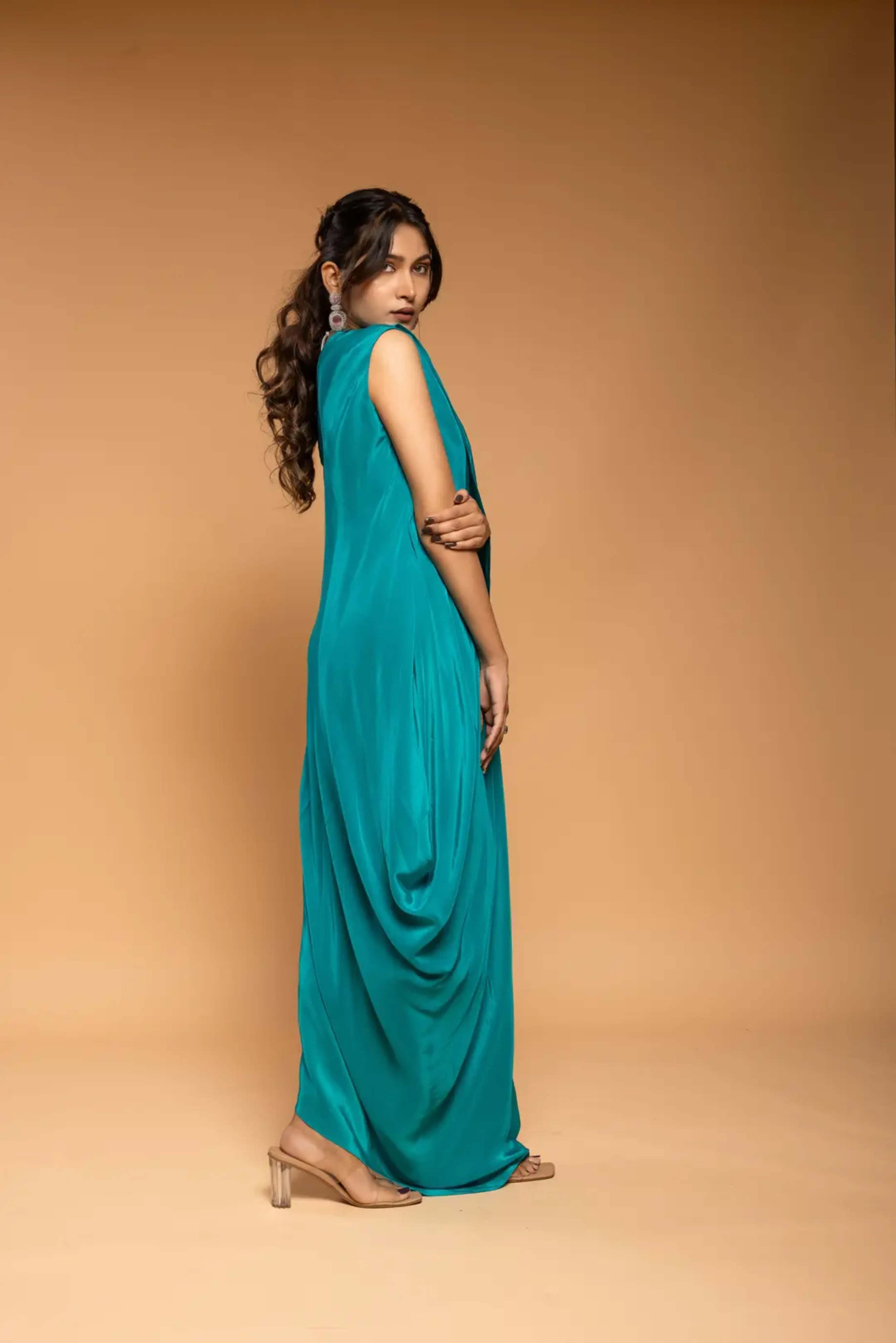 Turquoise Cape Drape
