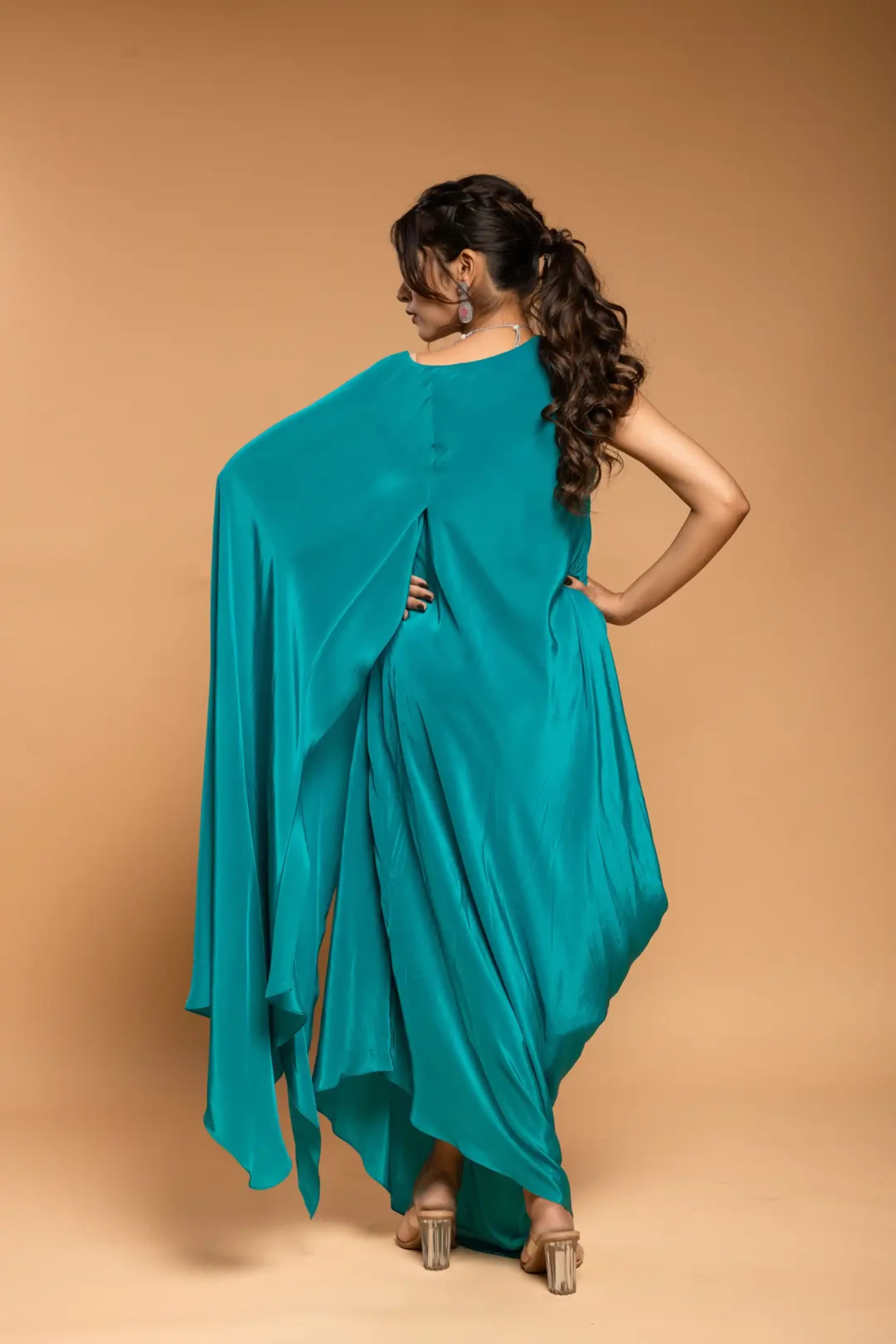 Turquoise Cape Drape