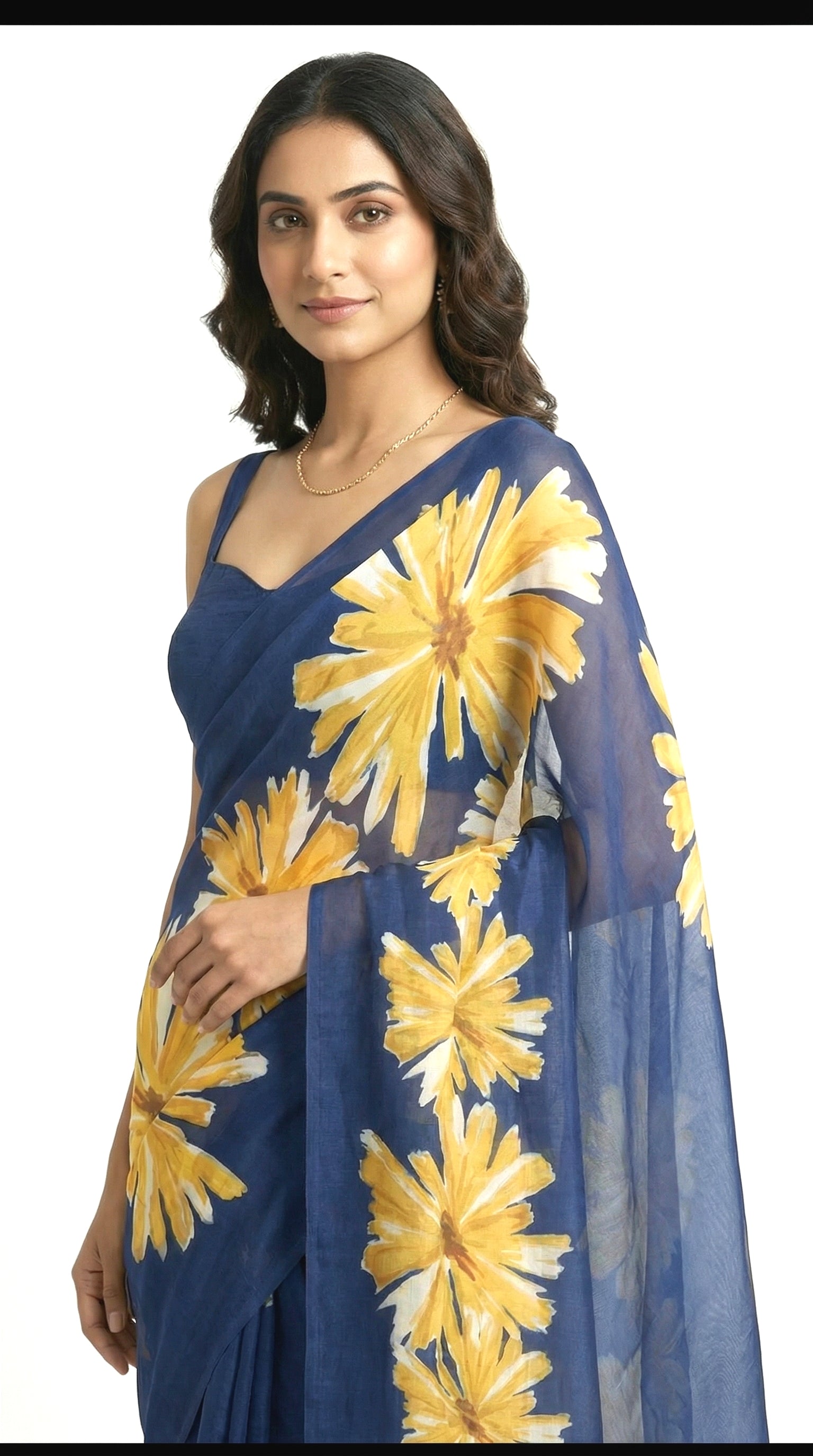 Blue Bloom Saree
