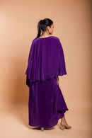 Purple Asymmetric Drape