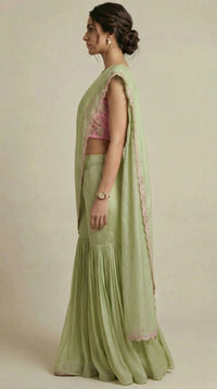 Blush and Basil Palazzo Saree